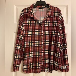 Ladies Flannel Shirt by Cure. Size 1XL